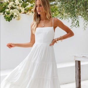 NWT Hello Molly Train Into Town White Midi Dress - Medium